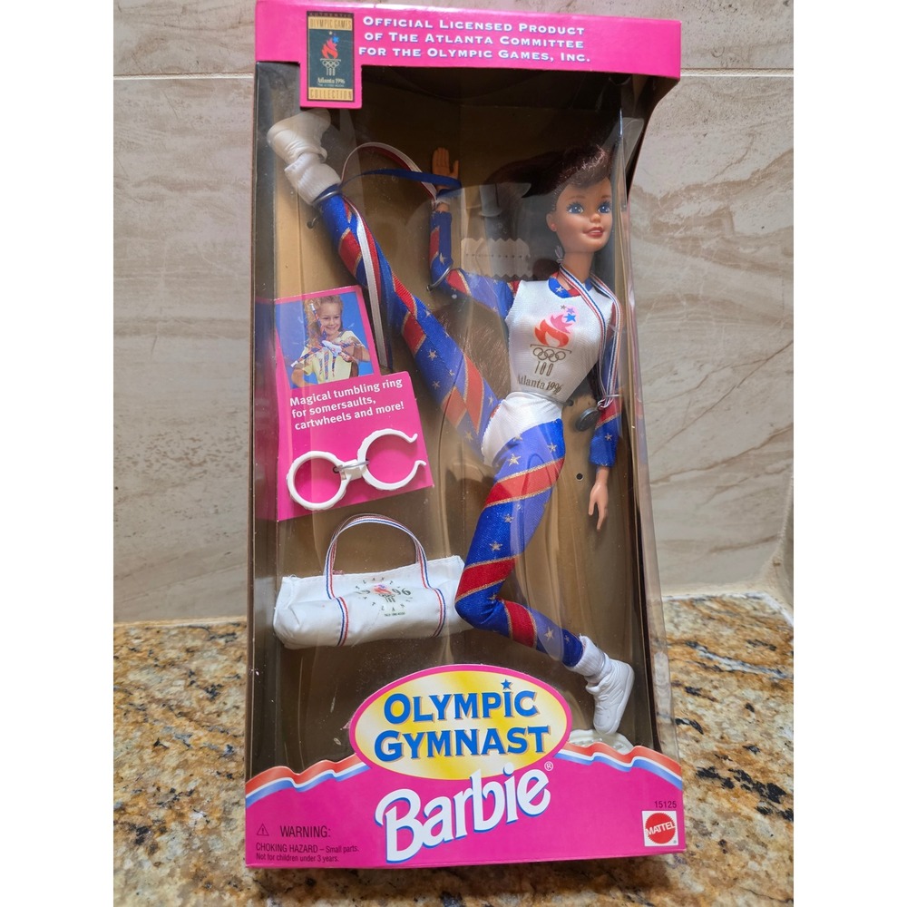 1996 Olympic Gymnast Barbie Doll Official Licensed Product Atlanta 1996 Mattel